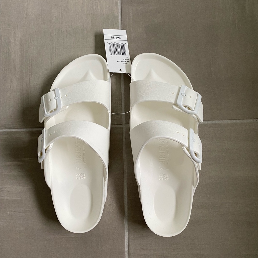 NWT Birkenstock Arizona Eva Sandal White size 7/7.5